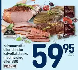 REMA 1000 Kalvecuvette eller danske kalveflatsteaks med hvidløg eller BBQ, DKK 59.95 tilbud