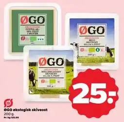 Netto ØGO økologisk skiveost, DKK 25 tilbud