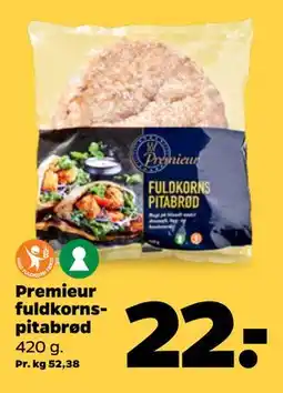 Netto Premieur fuldkornspitabrød, DKK 22 tilbud