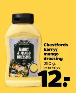 Netto Chestfords karry/ mango dressing, DKK 12 tilbud