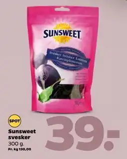 Netto Sunsweet svesker, DKK 39 tilbud