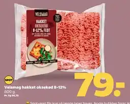 Netto Velsmag hakket oksekød 8-12%, DKK 79 tilbud