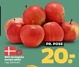 Netto ØGO økologiske danske æbler, DKK 20 tilbud