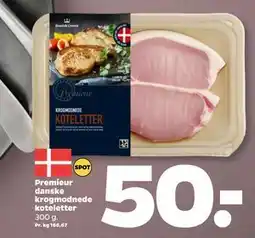 Netto Premieur danske krogmodnede koteletter, DKK 50 tilbud