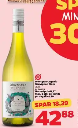 Netto Montgras Organic Sauvignon Blanc, DKK 42.88 tilbud