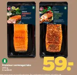 Netto Premieur varmrøget laks, DKK 59 tilbud