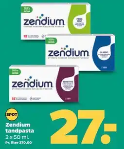 Netto Zendium tandpasta, DKK 27 tilbud
