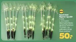 Netto Spyd med figurer og LED, DKK 50 tilbud
