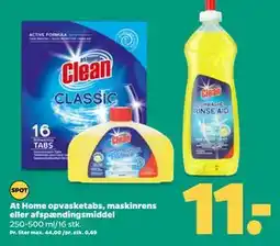 Netto At Home opvasketabs, maskinrens eller afspændingsmiddel, DKK 11 tilbud