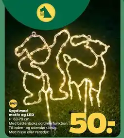 Netto Spyd med motiv og LED, DKK 50 tilbud