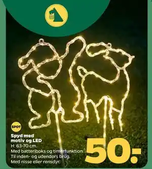 Netto Spyd med motiv og LED, DKK 50 tilbud