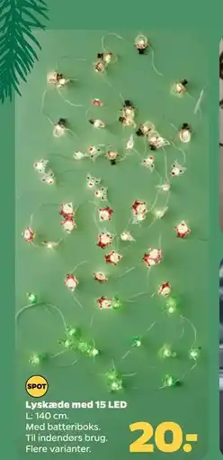 Netto Lyskæde med 15 LED, DKK 20 tilbud