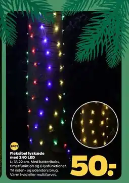 Netto Fleksibel lyskæde med 240 LED, DKK 50 tilbud