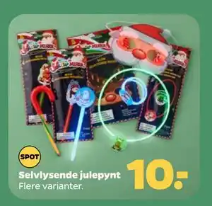Netto Selvlysende julepynt, DKK 10 tilbud