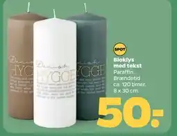 Netto Bloklys med tekst, DKK 50 tilbud