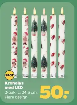 Netto Kronelys med LED, DKK 50 tilbud