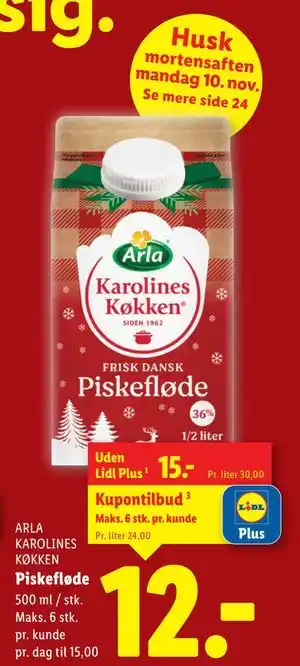 Piskefløde, DKK 15, App-pris