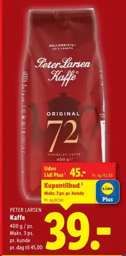 Lidl Kaffe, DKK 45, App-pris tilbud