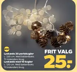 Netto Lyskæde 20 perlekugler, DKK 25 tilbud