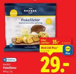 Lidl Fiskefileter, DKK 35, App-pris tilbud