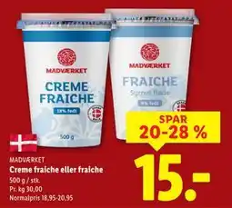 Lidl Creme fraiche eller fraiche, DKK 15 tilbud