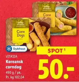 Lidl Koreansk corndog, DKK 50 tilbud