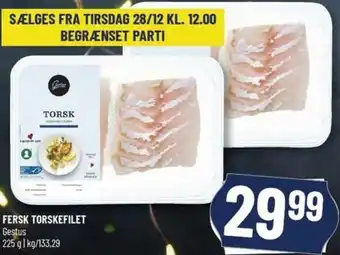 Fersk Torskefilet 225g