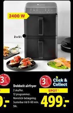 Lidl Dobbelt airfryer, DKK 499 tilbud