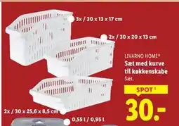 Lidl Sæt med kurve til køkkenskabe, DKK 30 tilbud