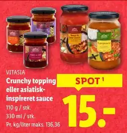 Lidl Crunchy topping eller asiatiskinspireret sauce, DKK 15 tilbud