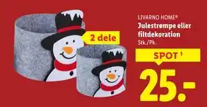 Lidl Julestrømpe eller filtdekoration, DKK 25 tilbud