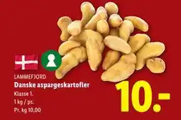 Lidl Danske aspargeskartofler, DKK 10 tilbud