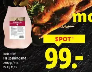 Lidl Hel pekingand, DKK 99 tilbud