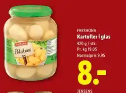 Lidl Kartofler i glas, DKK 8 tilbud