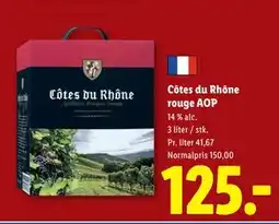 Lidl Côtes du Rhône rouge AOP, DKK 125 tilbud