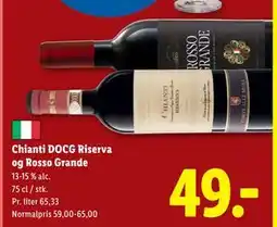 Lidl Chianti DOCG Riserva og Rosso Grande, DKK 49 tilbud