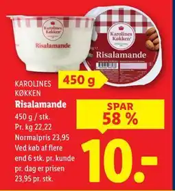 Lidl Risalamande, DKK 10 tilbud