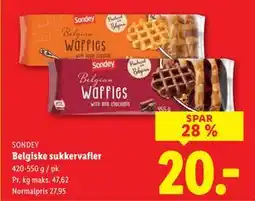 Lidl Belgiske sukkervafler, DKK 20 tilbud