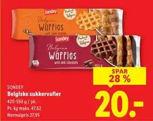 Lidl Belgiske sukkervafler, DKK 20 tilbud