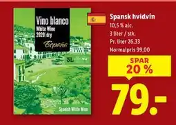 Lidl Spansk hvidvin, DKK 79 tilbud