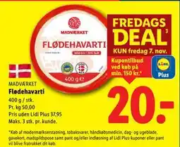 Lidl Flødehavarti, DKK 37.95, App-pris tilbud