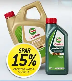 SPAR 15% PÅ CASTROL MOTOROLIE TIL BIL