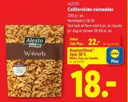 Lidl Californiske valnødder, DKK 22, App-pris tilbud
