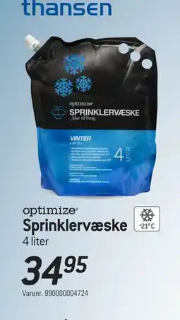 Thansen Sprinklervæske, DKK 34.95 tilbud