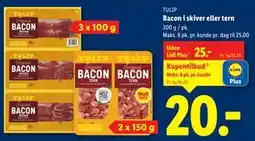 Lidl Bacon i skiver eller tern, DKK 25, App-pris tilbud