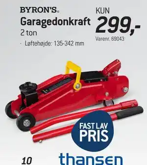 Thansen Garagedonkraft, DKK 299 tilbud