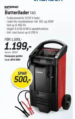 Thansen Batterilader, DKK 1199 tilbud