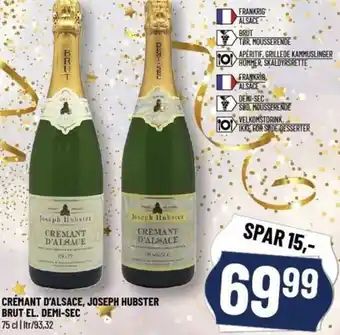 Løvbjerg Crémant D'Alsace,Joseph Hubster Brut El.Demi-Sec tilbud