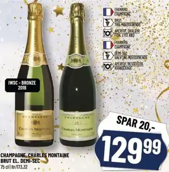 Champagne, Charles Montaine Brut El. Demi-Sec