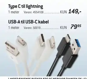 Thansen USB-kabler, DKK 149 tilbud